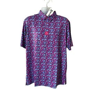 Bogey Bros Golf Polo Shirt Men’s XLARGE Purple Whale Tail Thong Short Sleeve NWT